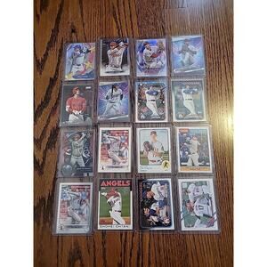 Shohei Ohtani Baseball Card Lot 16 Cards Los Angeles Angels Dodgers Topps Insert